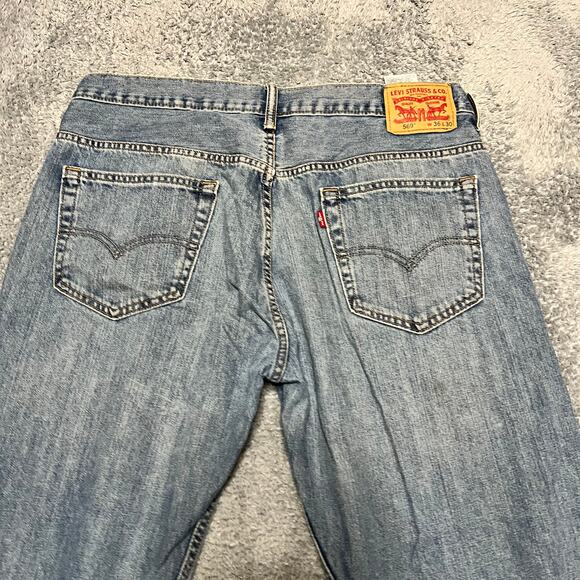 Levis 569 Denim Jeans Men 36 x30 Loose Straight Blue Denim Pants ** - Picture 4 of 12